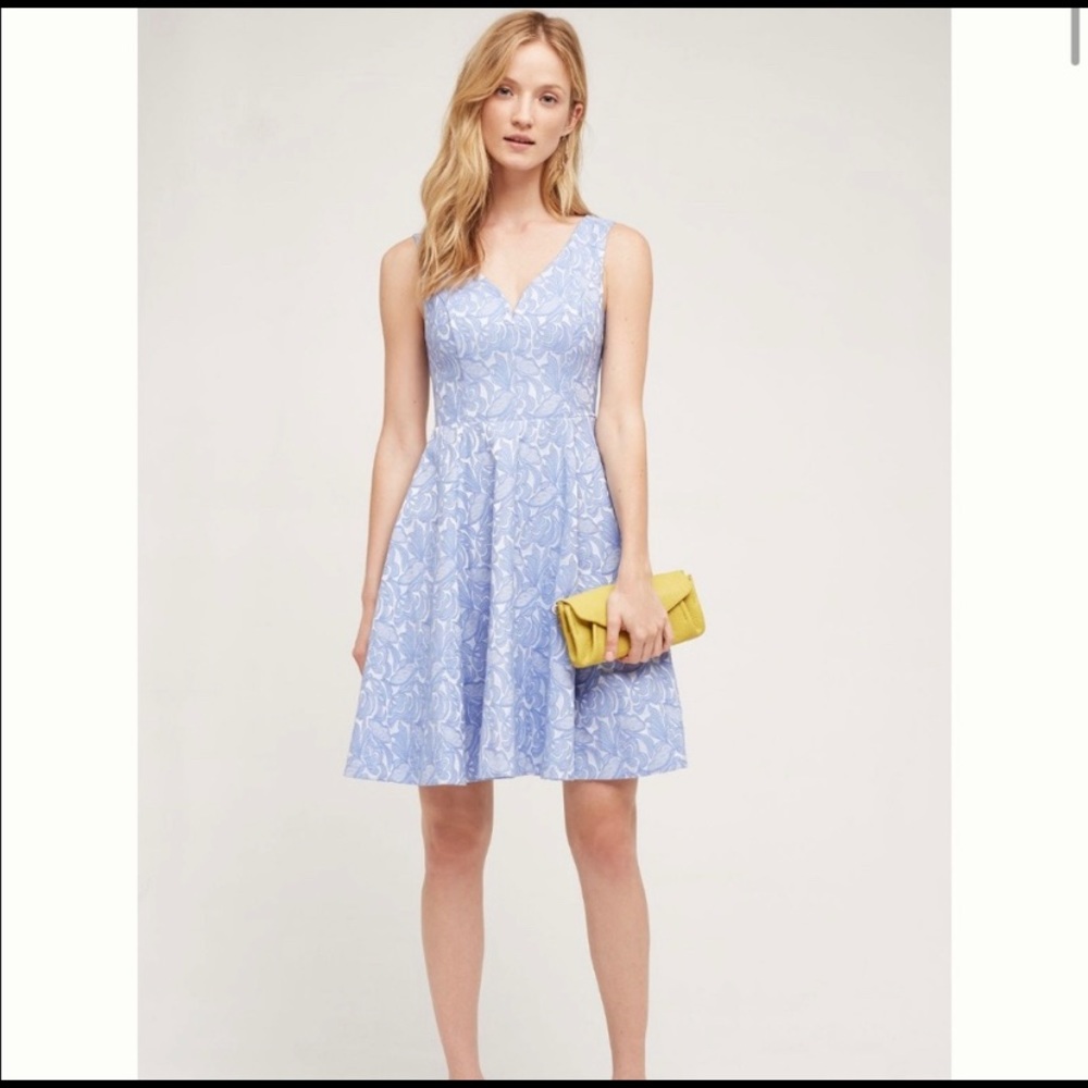 Anthropologie Maeve Periwinkle Blue Claribel Dress